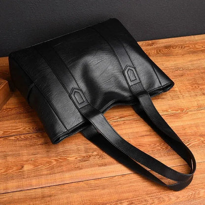 BBB3 Damen Tote Vintage Leder Handtasche groß