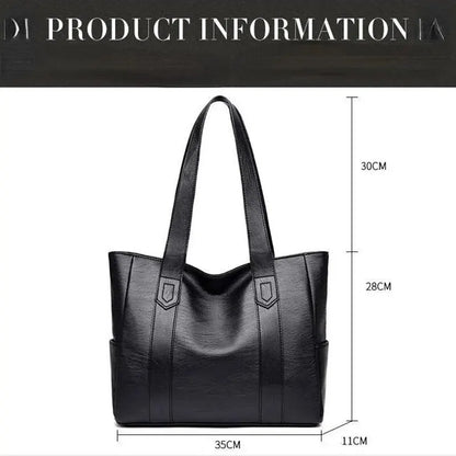BBB3 Damen Tote Vintage Leder Handtasche groß
